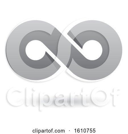 Clipart of a Gray Infinity Symbol - Royalty Free Vector Illustration by cidepix