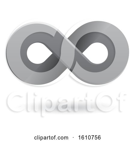 Clipart of a Gray Infinity Symbol - Royalty Free Vector Illustration by cidepix