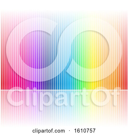 Clipart of a Colorful Stripes Background - Royalty Free Vector Illustration by cidepix
