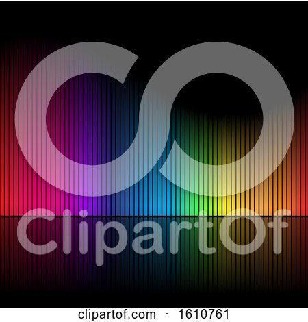 Clipart of a Colorful Stripes Background - Royalty Free Vector Illustration by cidepix