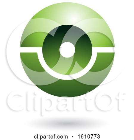 Clipart of a Green Futuristic Sphere - Royalty Free Vector Illustration by cidepix