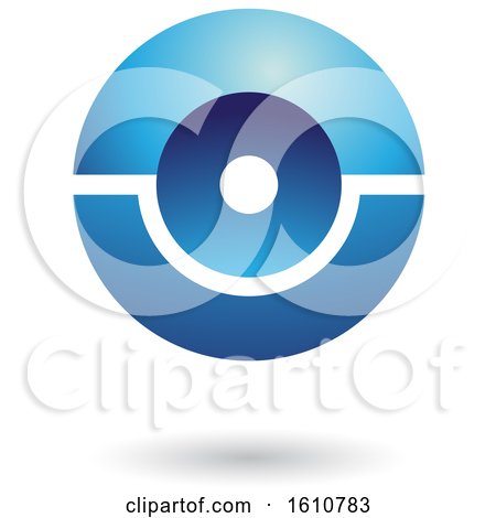Clipart of a Blue Futuristic Sphere - Royalty Free Vector Illustration by cidepix