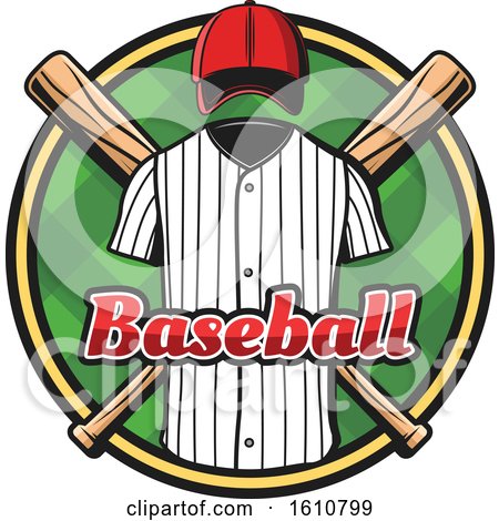 Clipart of a Baseball Design - Royalty Free Vector Illustration by Vector Tradition SM