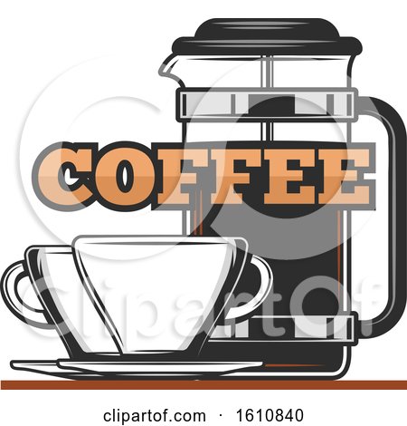 Clipart of a Coffee Design - Royalty Free Vector Illustration by Vector Tradition SM