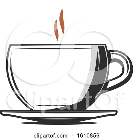 Clipart of a Hot Coffee Cup - Royalty Free Vector Illustration by Vector Tradition SM