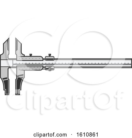 Clipart of a Measuring Tool Repair Design - Royalty Free Vector Illustration by Vector Tradition SM