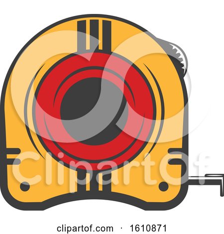 Clipart of a Measuring Tape - Royalty Free Vector Illustration by Vector Tradition SM
