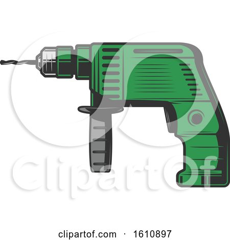 Clipart of a Drill - Royalty Free Vector Illustration by Vector Tradition SM
