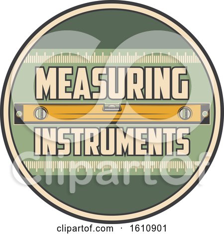 Clipart of a Retro Styled Level Measuring Instrument Design - Royalty Free Vector Illustration by Vector Tradition SM
