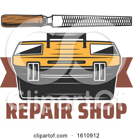 Clipart of a Tool Repair Design - Royalty Free Vector Illustration by Vector Tradition SM