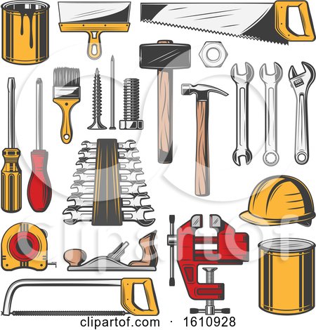 Clipart of Tools - Royalty Free Vector Illustration by Vector Tradition SM