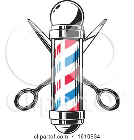 Clipart of a Barber Shop Design - Royalty Free Vector Illustration by Vector Tradition SM