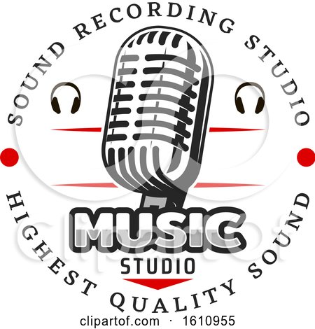 Clipart of a Music Studio Design - Royalty Free Vector Illustration by Vector Tradition SM