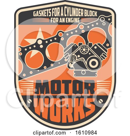 Clipart of a Car Automotive Design in Retro Style - Royalty Free Vector Illustration by Vector Tradition SM