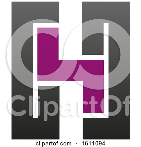 Clipart of a Letter H Logo Design - Royalty Free Vector Illustration by Vector Tradition SM