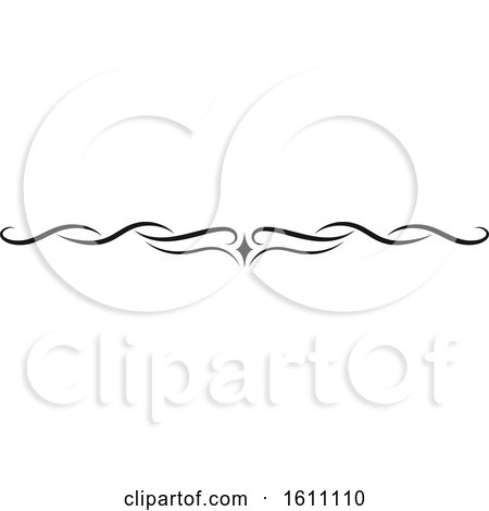 Clipart of a Black and White Border Design Element - Royalty Free Vector Illustration by Vector Tradition SM