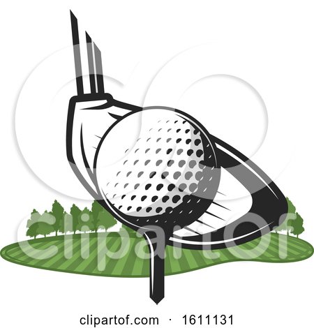 Clipart of a Golf Design - Royalty Free Vector Illustration by Vector Tradition SM