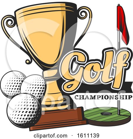 Clipart of a Golf Design - Royalty Free Vector Illustration by Vector Tradition SM