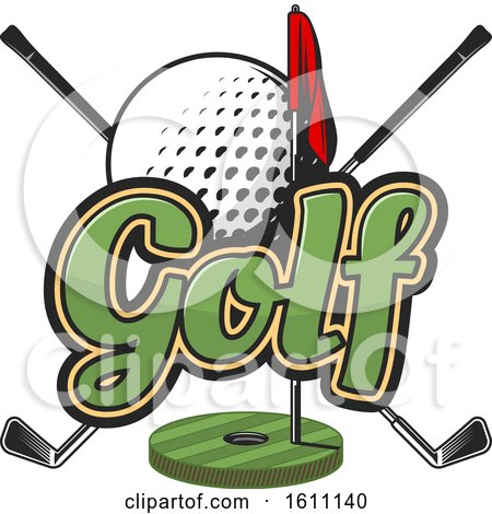 Clipart of a Golf Design - Royalty Free Vector Illustration by Vector Tradition SM