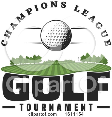 Clipart of a Golf Tournament Design - Royalty Free Vector Illustration by Vector Tradition SM