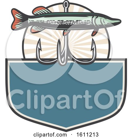 Clipart of a Fishing Design - Royalty Free Vector Illustration by Vector Tradition SM