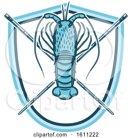 Clipart of a Lobster Fishing Design - Royalty Free Vector Illustration by Vector Tradition SM