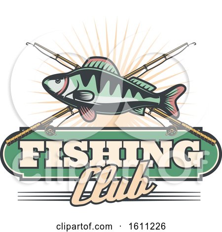 Clipart of a Fishing Design - Royalty Free Vector Illustration by Vector Tradition SM