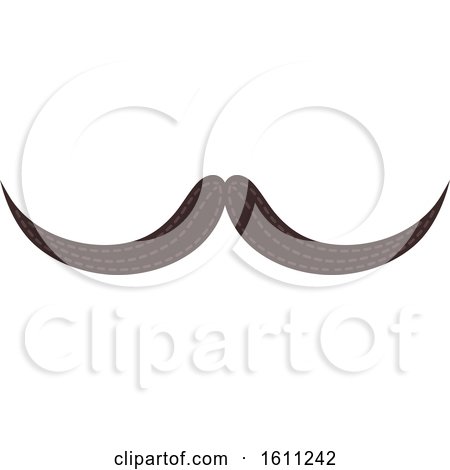 Clipart of a Mustache - Royalty Free Vector Illustration by Vector Tradition SM