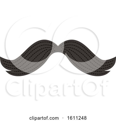 Clipart of a Mustache - Royalty Free Vector Illustration by Vector Tradition SM