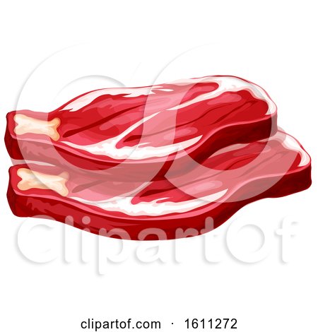 Clipart of Red Meat - Royalty Free Vector Illustration by Vector Tradition SM