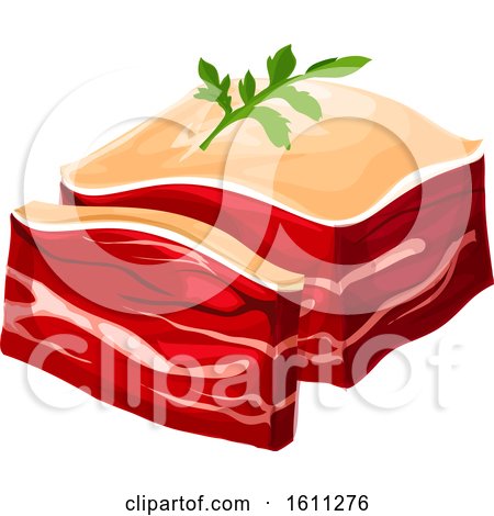 Clipart of Red Meat - Royalty Free Vector Illustration by Vector Tradition SM