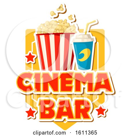 Clipart of a Cinema Bar Food Design - Royalty Free Vector Illustration by Vector Tradition SM