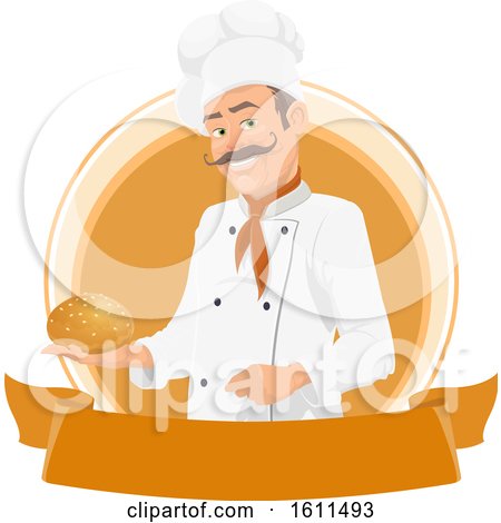 Clipart of a Baker Design - Royalty Free Vector Illustration by Vector Tradition SM