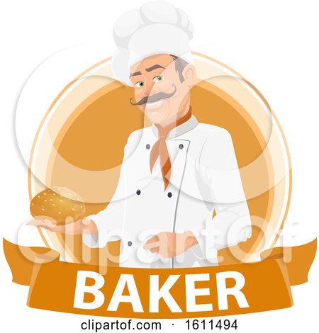 Clipart of a Baker Design - Royalty Free Vector Illustration by Vector Tradition SM