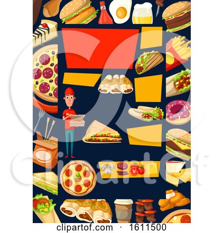 Clipart of a Food Background - Royalty Free Vector Illustration by Vector Tradition SM