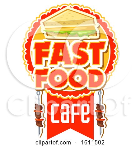 Clipart of a Fast Food Sandwich and Kebab Design - Royalty Free Vector Illustration by Vector Tradition SM