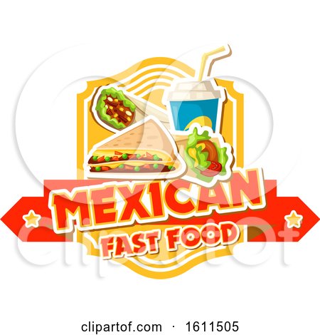 Clipart of a Mexican Fast Food Design - Royalty Free Vector Illustration by Vector Tradition SM