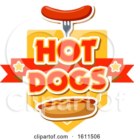 Clipart of a Hot Dog Design - Royalty Free Vector Illustration by Vector Tradition SM