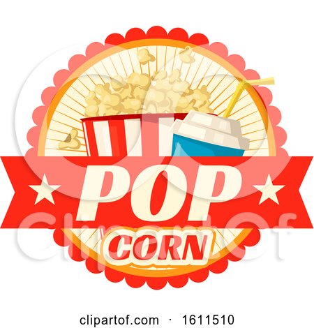 Clipart of a Popcorn and Soda - Royalty Free Vector Illustration by Vector Tradition SM