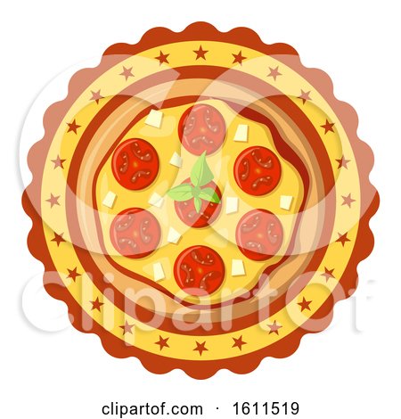 Clipart of a Pizza Design - Royalty Free Vector Illustration by Vector Tradition SM