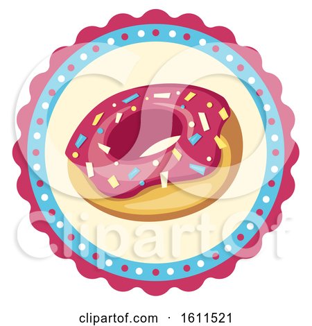 Clipart of a Donut Design - Royalty Free Vector Illustration by Vector Tradition SM