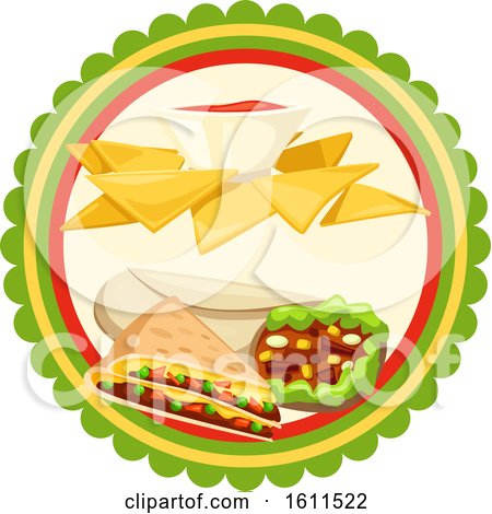 Clipart of a Mexican Food Design - Royalty Free Vector Illustration by Vector Tradition SM