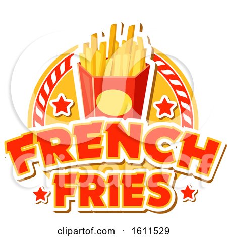 Clipart of a French Fries Food Design - Royalty Free Vector Illustration by Vector Tradition SM