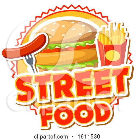 Clipart of a Street Food Design - Royalty Free Vector Illustration by Vector Tradition SM