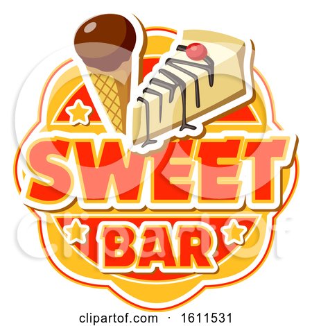 Clipart of a Sweet Bar Food Design - Royalty Free Vector Illustration by Vector Tradition SM