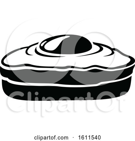 Clipart of a Black and White Egg - Royalty Free Vector Illustration by Vector Tradition SM