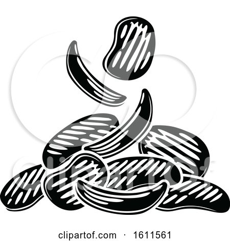 Clipart of Black and White Potatoes - Royalty Free Vector Illustration by Vector Tradition SM