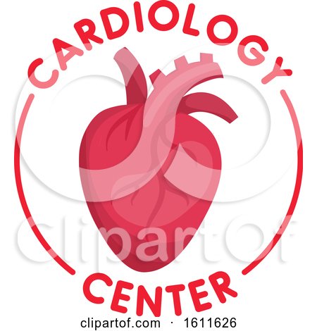 Clipart of a Cardiology Center Design - Royalty Free Vector Illustration by Vector Tradition SM