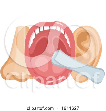 Clipart of a Nose Throat and Ear Design - Royalty Free Vector Illustration by Vector Tradition SM