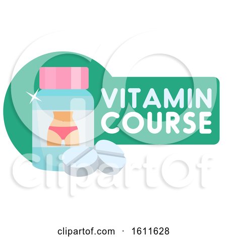 Clipart of a Vitamin Course Design - Royalty Free Vector Illustration by Vector Tradition SM
